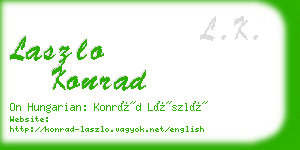 laszlo konrad business card